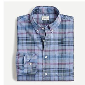 JCrew slim secret wash cotton poplin in plaid